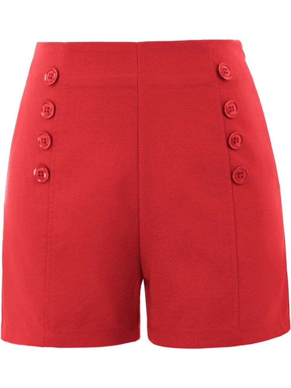 Vintage High Waist Button Sailor Shorts for Women | Retro Chic Summer Style